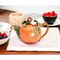 Hand Painted Ceramic Orange Teapot,ceramic tea Kettle for Tea for tea lovers
